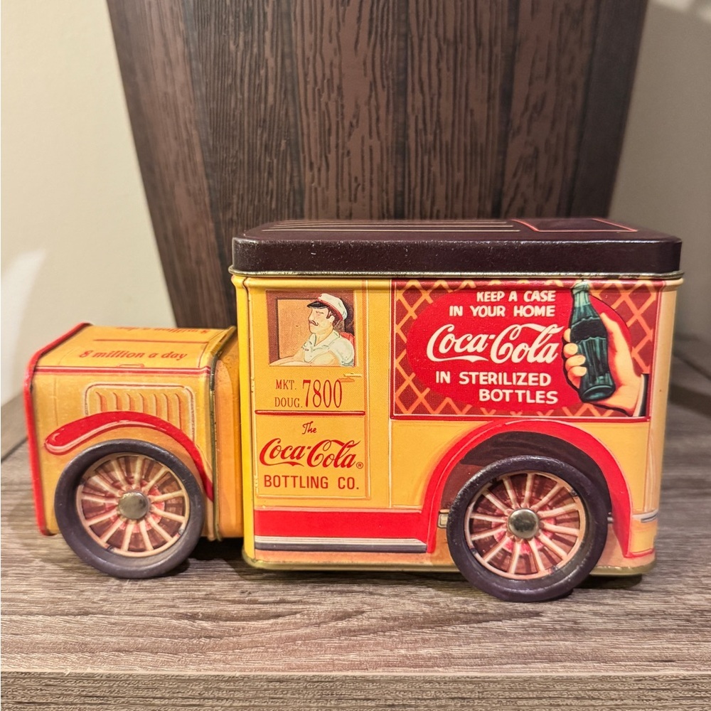 Vintage Coca Cola Vintage Toy Truck - Yellow and Red